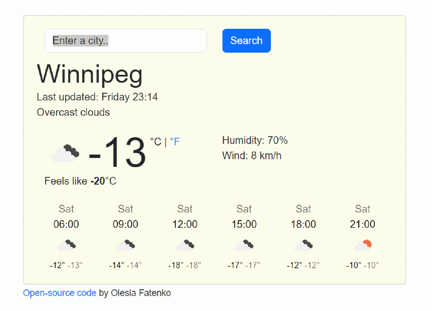 Weather project preview